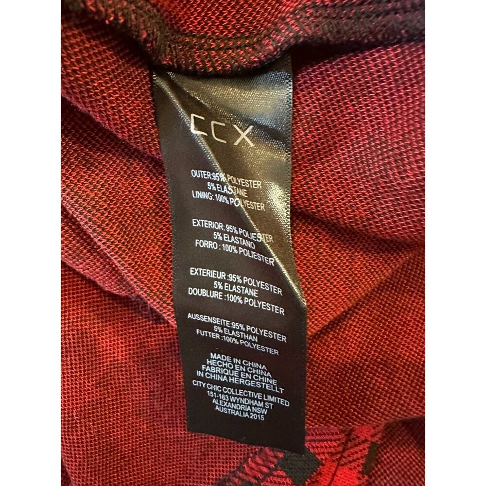 City Chic Pinafore Dress Plaid Checks Pini Gingham Red Black Buckle Plus Size 22 - Picture 8 of 11